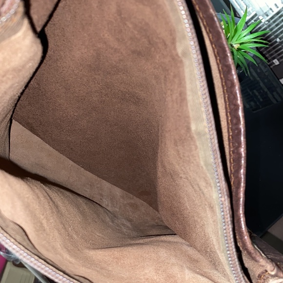 Authentic FENDI Zucca Shoulder Bag Suede Leather Brown Rehab - Picture 8 of 13